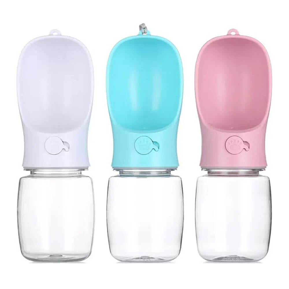 Bärbar vattenflaska och matare för hundar